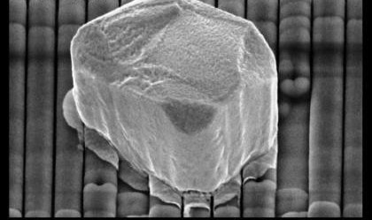 SEM of an electroplated indium bump