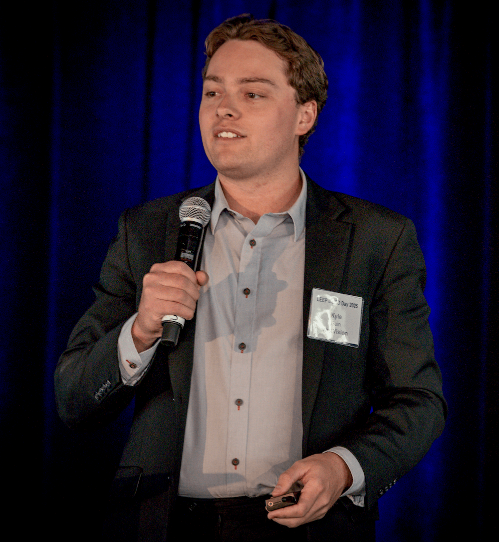 Kyle Guin, CEO and Co-Founder of VastVision Technologies, speaking at LEEP Demo Day 2025