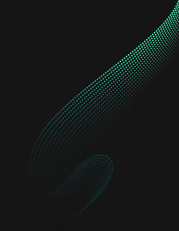 Digital wave visualizing data flow in VastVision's asset tracking system.